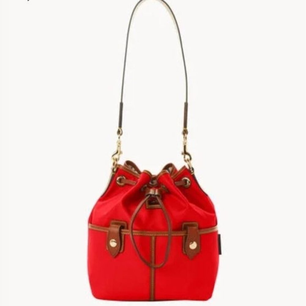 Dooney & Bourke Red Nylon Wayfarer Drawstring Purse NWT